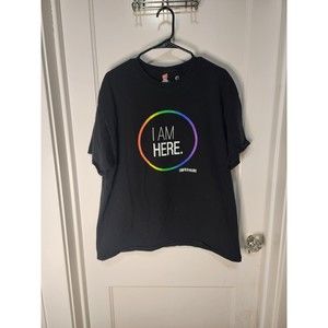 Hanes I Am Here Shirt XL Ally LGBTQ You‎ can come out to me